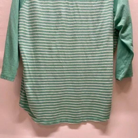 Express Jersey Tunic Women’s XL Mint Green White Stripe 3/4 Sleeve Pullover Tee - Picture 6 of 9